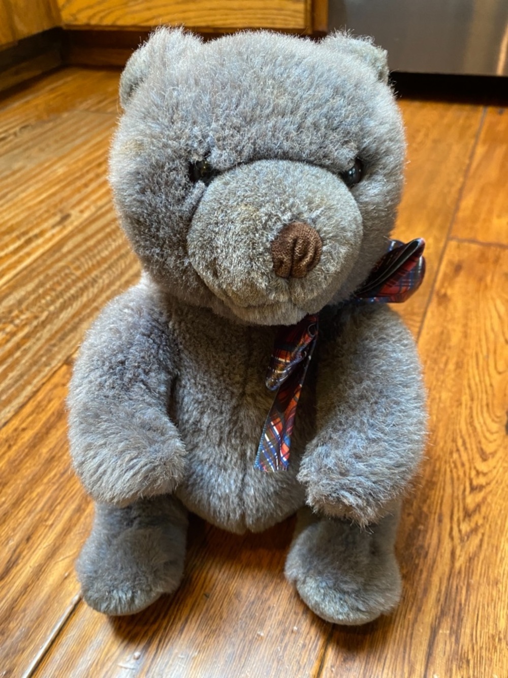 GUND Blue Thunder Collectors Classic Gray Plush Teddy Bear Vtg 1992